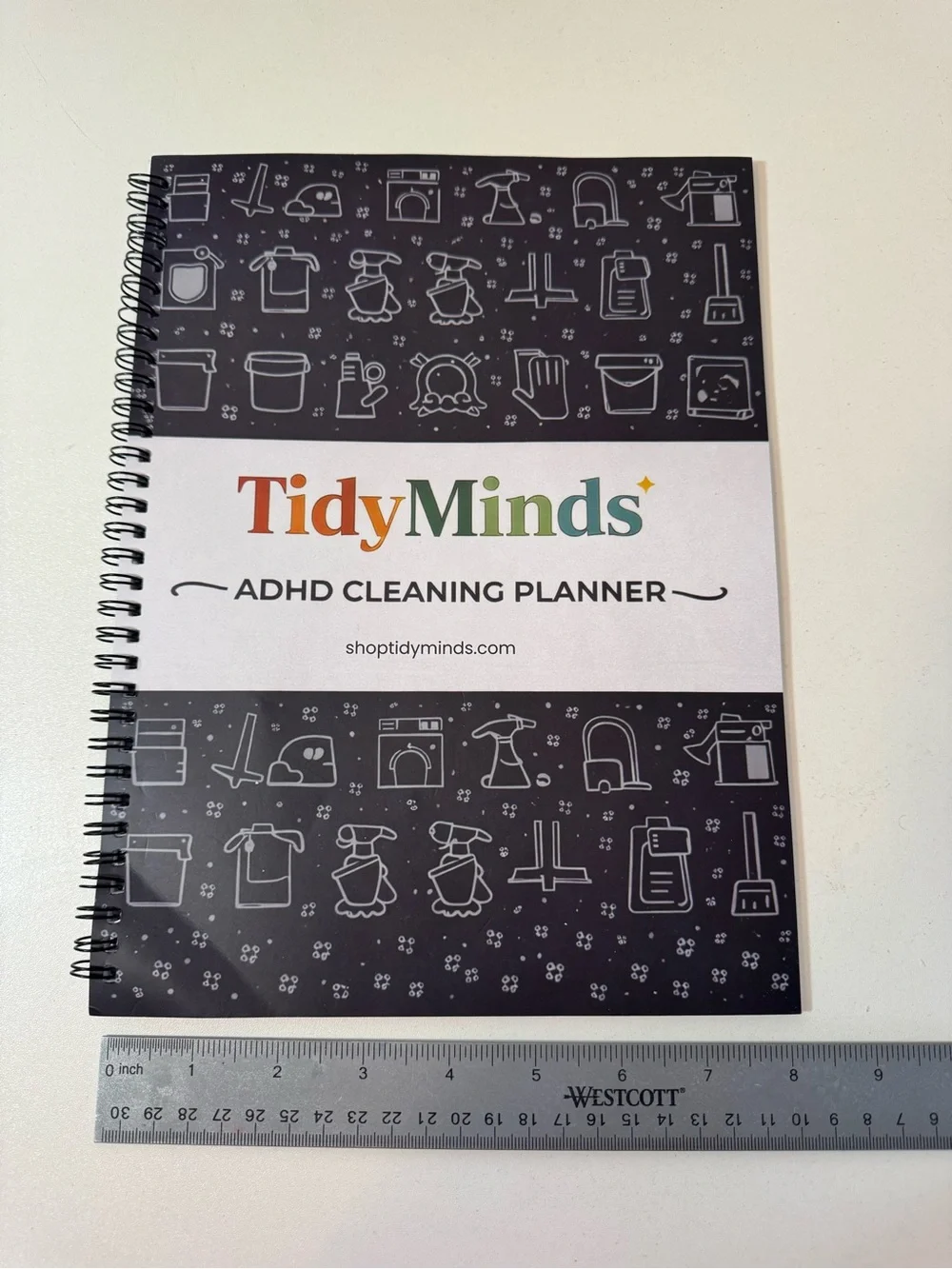 ADHD Cleaning Planner Notebook - Black & White